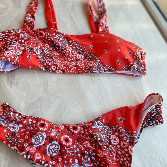 Orange Two piece Bathing Suit - Picture 3 of 8